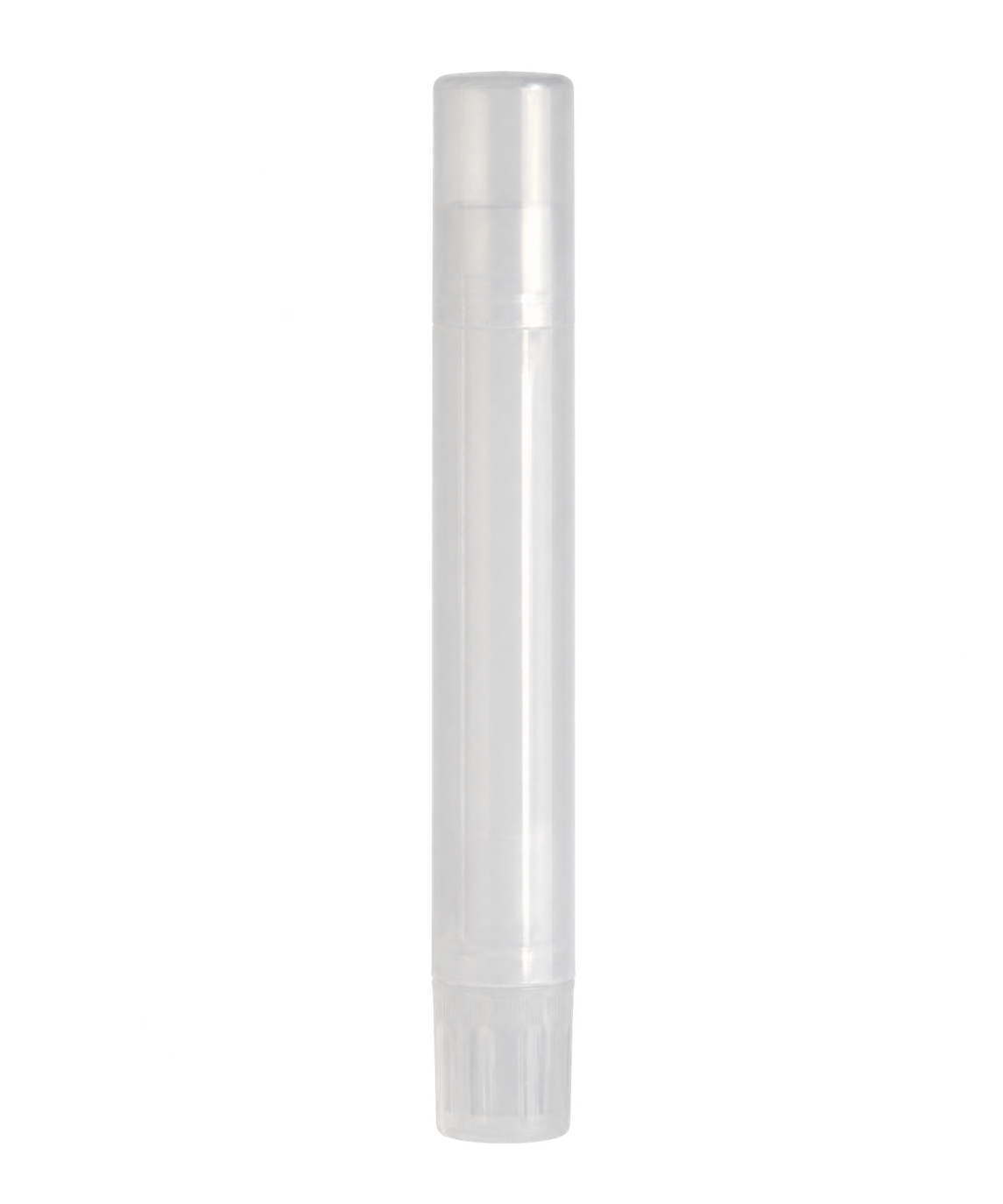 Empty natural slimline tube, closed